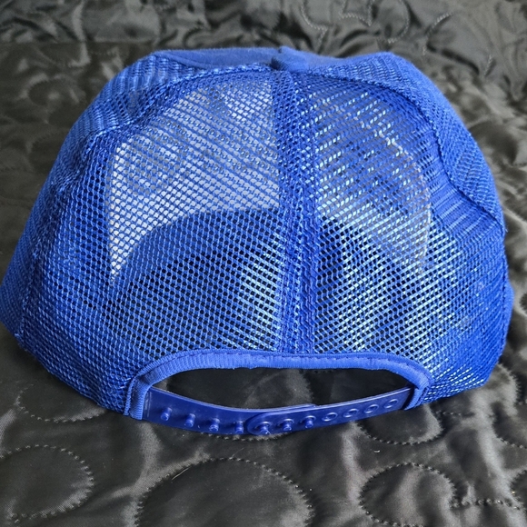 Vintage AT&T Trucker Snapback Hat Blue Made in USA "Call Before You Dig" - Picture 3 of 7